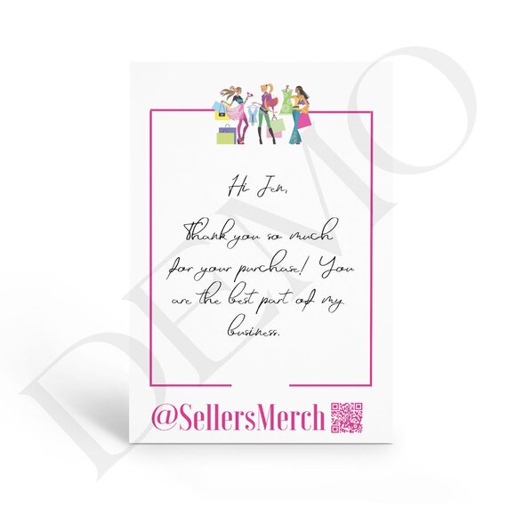 Custom Note Cards for Small Business Packaging – Personalized with QR Code - Picture 3 of 5